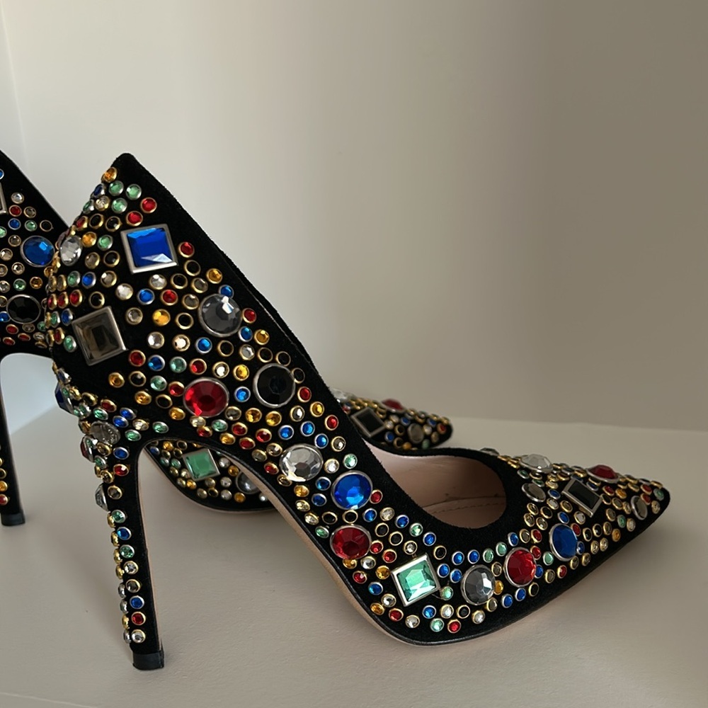 Authentic MIU MIU Crystal Jeweled Embellished Heels - Picture 2 of 15